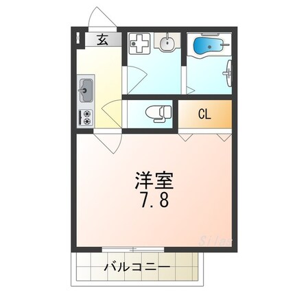 初芝駅 徒歩9分 3階の物件間取画像